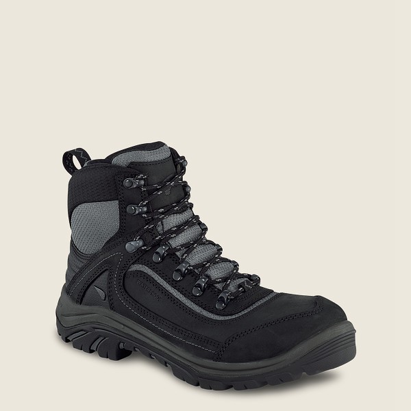 Red Wing Work Boots Womens Black/Grey - Trades - 6-inch Waterproof Safety Toe - 5314279-EK